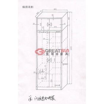 两门病房柜