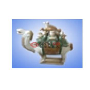 唐三彩载乐俑