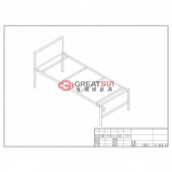 方管单人床