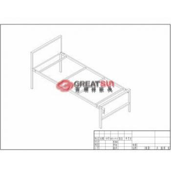 方管单人床