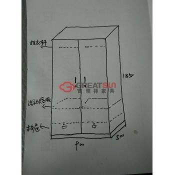 铁质两门衣柜